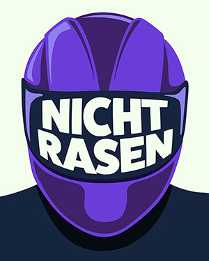 Plakat mit der Aufschrift "Nicht Rasen" Plakat mit der Aufschrift "Nicht Rasen"