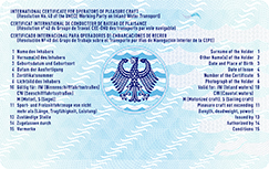 Rückseite Sportbootführerschein Bundesrepublik Deutschland Rückseite Sportbootführerschein Bundesrepublik Deutschland
