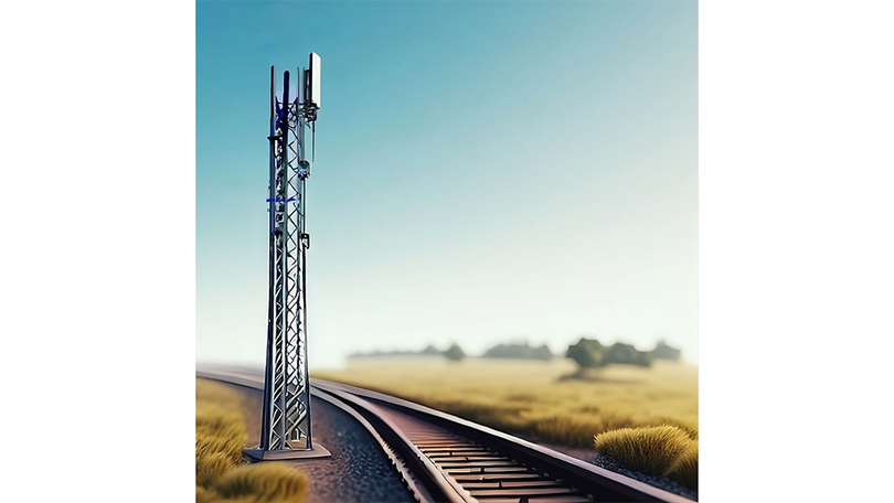 5G-Mast am Gleis 5G-Mast am Gleis