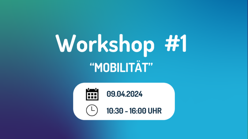 Banner zum Workshop „Mobilität“ am 09. April 2024 in Köln Banner zum Workshop „Mobilität“ am 09. April 2024 in Köln
