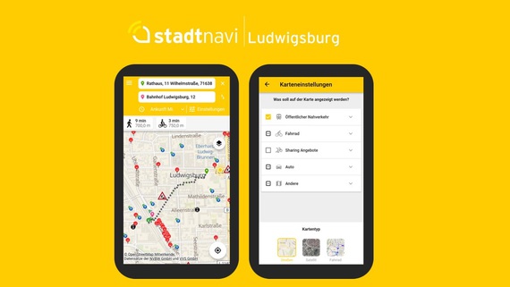 Zum Artikel Abbildung vom Stadtnavi Ludwigsburg