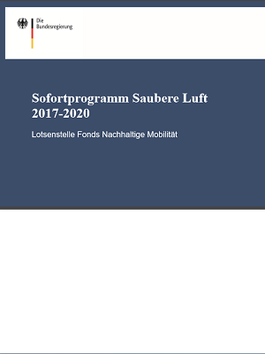 Link öffnet Einzelsicht der Publikation Broschüre - Sofortprogramm „Saubere Luft 2017 - 2020“