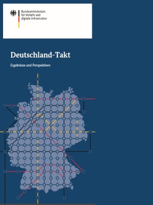 Link öffnet Einzelsicht der Publikation Cover Flyer Deutschland-Takt Ergebnisse und Perspektiven