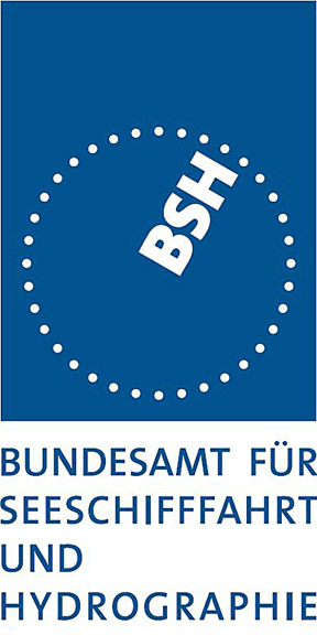 Logo des Bundesamtes für Seeschifffahrt und Hydrographie (BSH) Logo des Bundesamtes für Seeschifffahrt und Hydrographie (BSH)