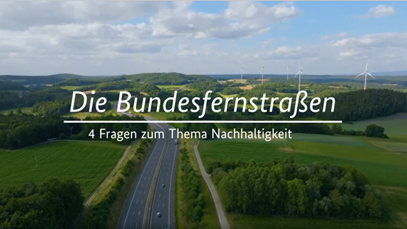 Startbild zum Video: Die Bundesfernstraßen – Nachhaltigkeit Startbild zum Video: Die Bundesfernstraßen – Nachhaltigkeit