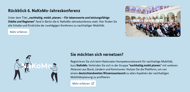 Bereich „Sie möchten sich vernetzen?“ Bereich „Sie möchten sich vernetzen?“